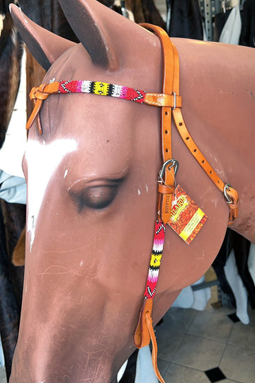 Hilason American Leather Horse Browband Headstall Working Tack Brown